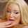 big tits, blond hair, blond, hot, red lipstick